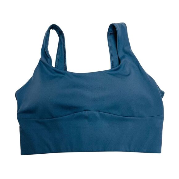Gymshark Longline Sports Bra Medium Support Slate Blue Size Small - Picture 2 of 7